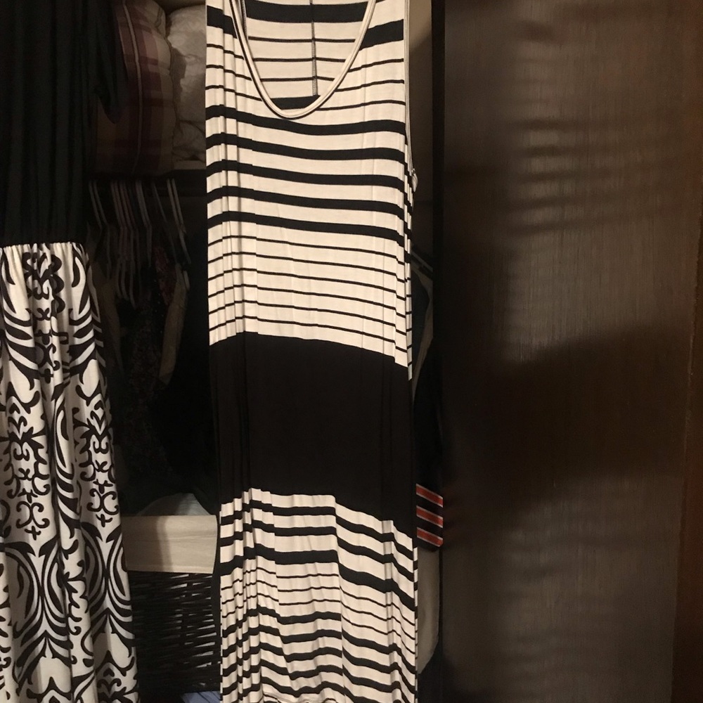 Black and white high/low dress